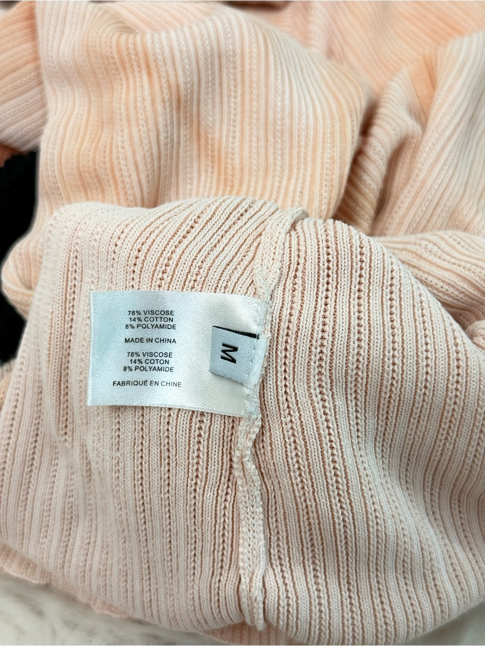 LUXE Proenza Schouler Resort Runway Tie Dye Ribbed Knit Top Peach Navy M - Picture 12 of 14